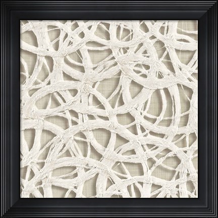 Framed Endless Circles Front Linen Print