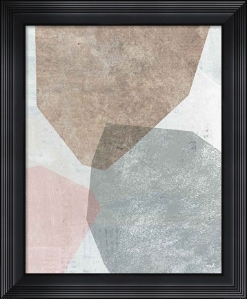 Framed Pensive I Blush Gray Print