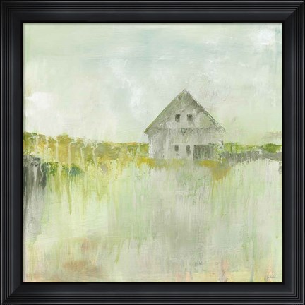 Framed Across the Fields Neutral Print