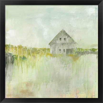 Framed Across the Fields Neutral Print