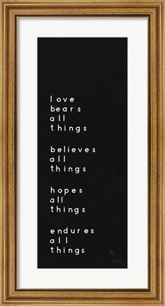 Framed Words of Encouragement I Black Print