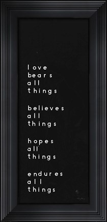 Framed Words of Encouragement I Black Print