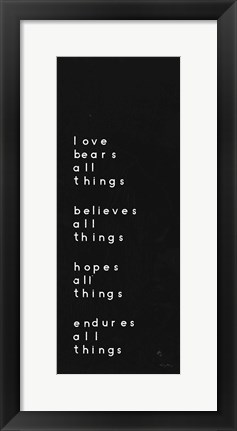 Framed Words of Encouragement I Black Print