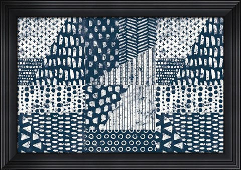 Framed Mark Making Tile VI Print