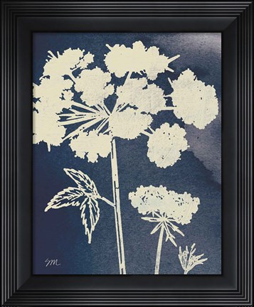 Framed Dark Blue Sky Garden III Print