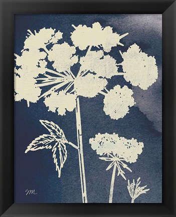 Framed Dark Blue Sky Garden III Print