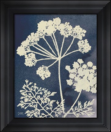 Framed Dark Blue Sky Garden II Print