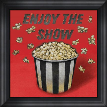 Framed Enjoy the Show Red Print