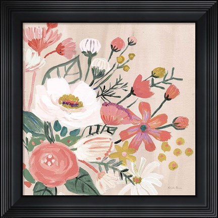 Framed Vintage Floral II Modern Print