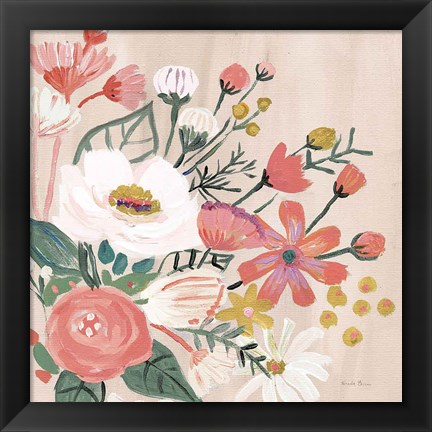 Framed Vintage Floral II Modern Print