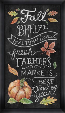 Framed Harvest Chalk X Print