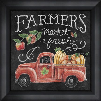 Framed Harvest Chalk VII Print