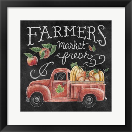 Framed Harvest Chalk VII Print