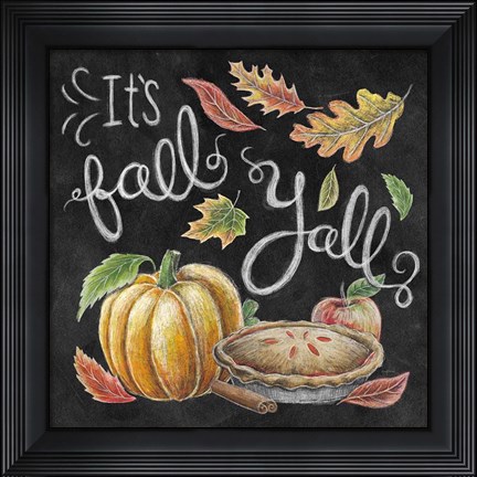 Framed Harvest Chalk III Print