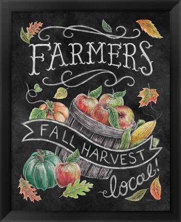 Framed Harvest Chalk II Print