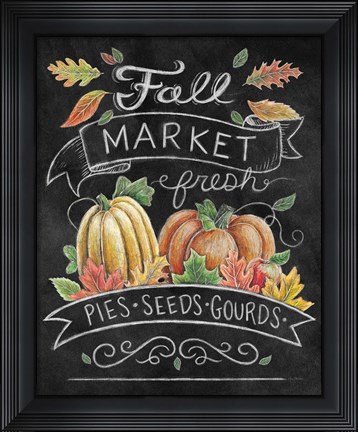 Framed Harvest Chalk I Print