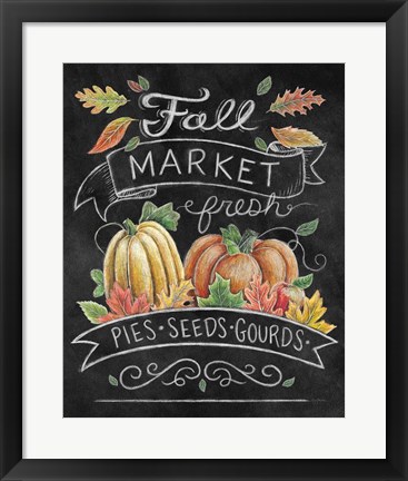 Framed Harvest Chalk I Print