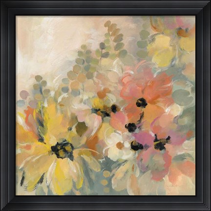 Framed June Flower Bed Print