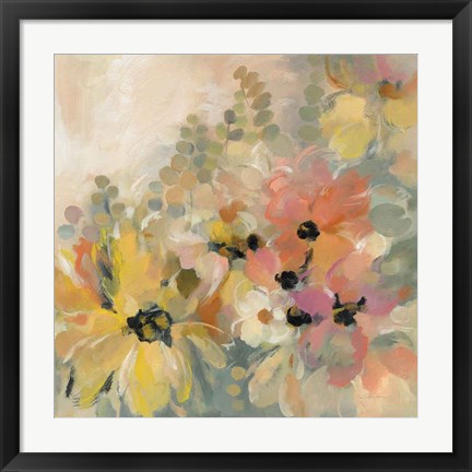 Framed June Flower Bed Print