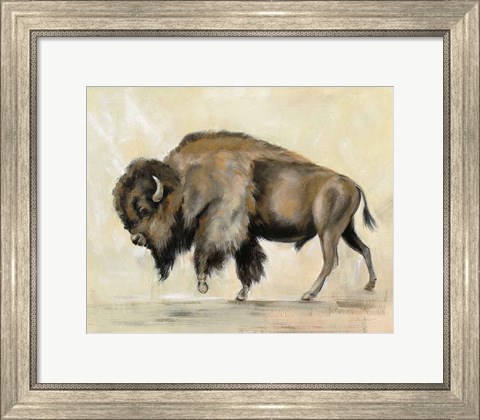 Framed Bronze Buffalo Print