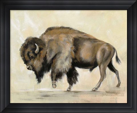 Framed Bronze Buffalo Print