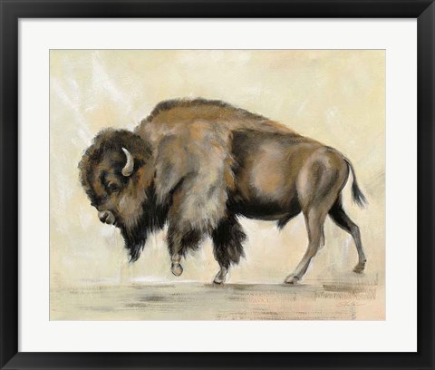 Framed Bronze Buffalo Print