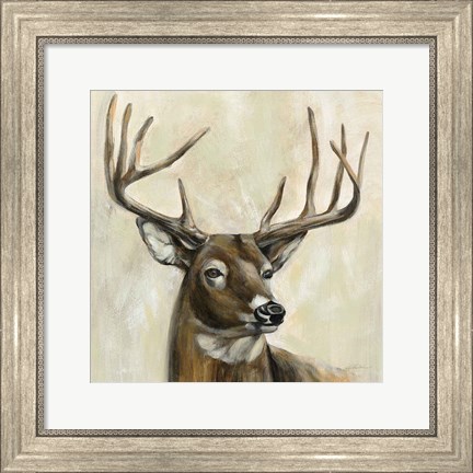 Framed Bronze Deer Print