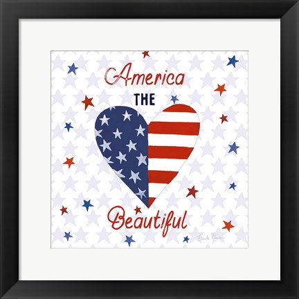 Framed America the Beautiful II Square Print