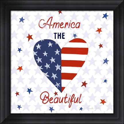 Framed America the Beautiful II Square Print