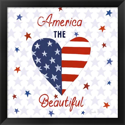 Framed America the Beautiful II Square Print