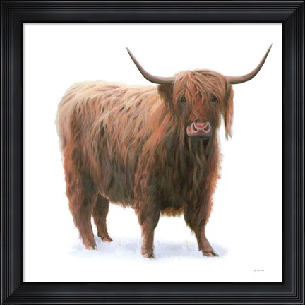 Framed King of the Highland Fields on White Print