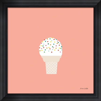 Framed Ice Cream Cone I Print