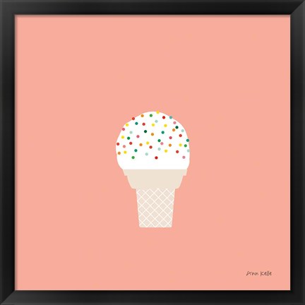 Framed Ice Cream Cone I Print