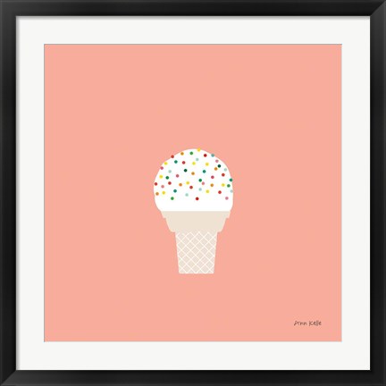 Framed Ice Cream Cone I Print