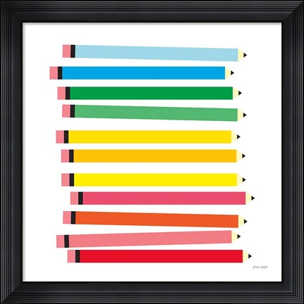 Framed Colored Pencils Print