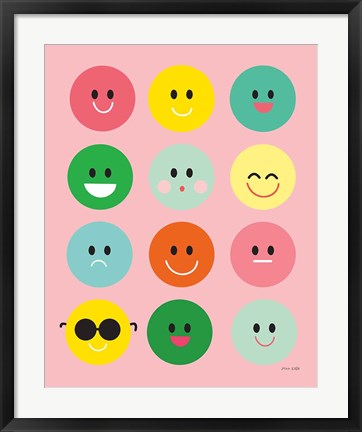 Framed Happy Circles Print