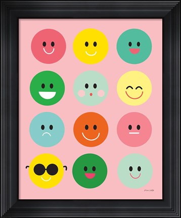Framed Happy Circles Print