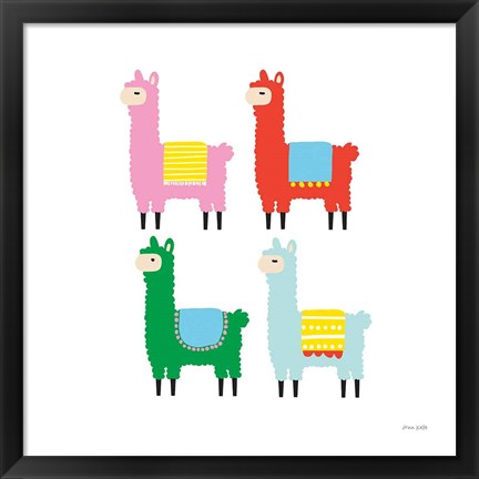 Framed Llamas Print