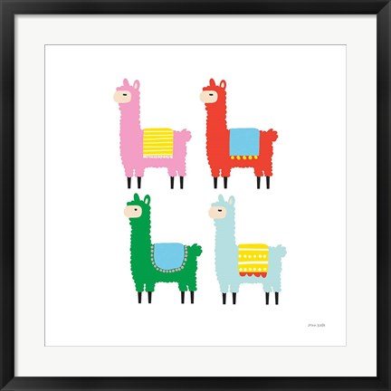 Framed Llamas Print