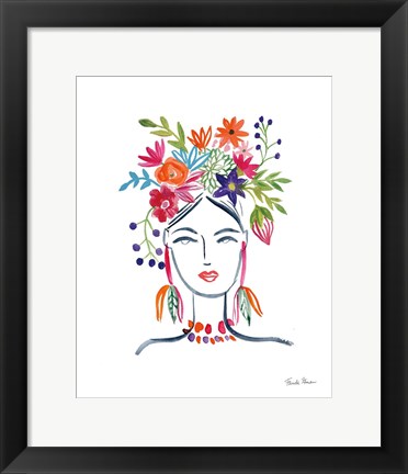 Framed Flower Girl II Print