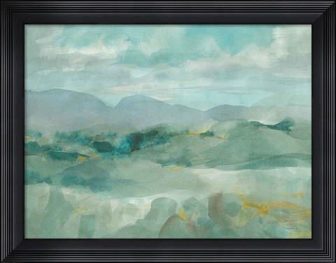 Framed Green Mountain View Print