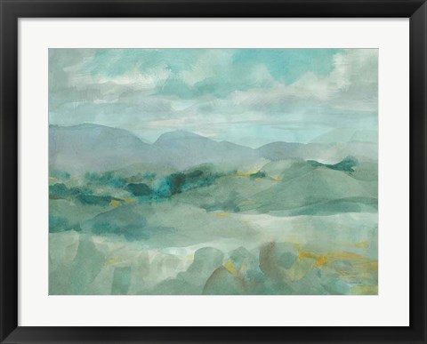 Framed Green Mountain View Print