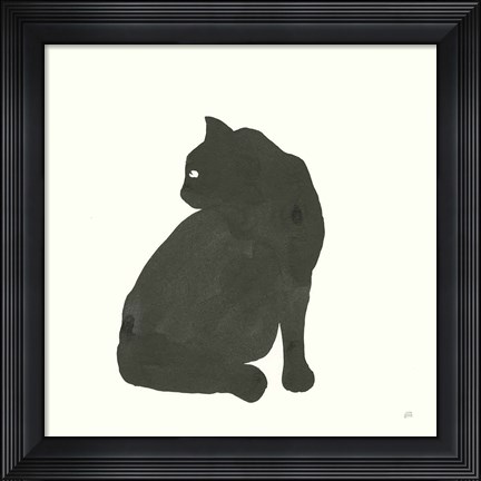 Framed Black Cat IV Print