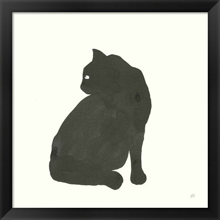 Framed Black Cat IV Print