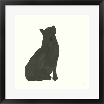 Framed Black Cat III Print