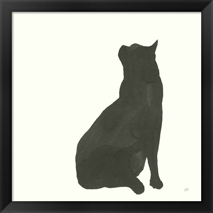 Framed Black Cat II Print