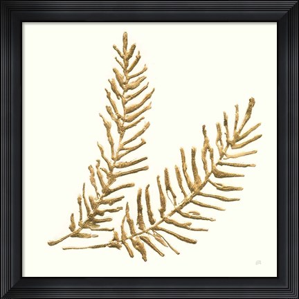 Framed Gilded Fern IV Print