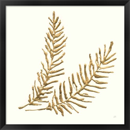 Framed Gilded Fern IV Print