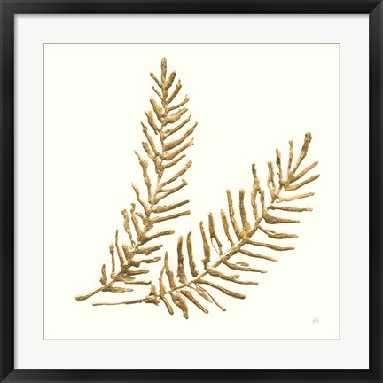 Framed Gilded Fern IV Print