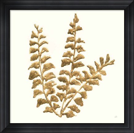 Framed Gilded Fern III Print